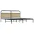Produktbild 3 för Sängram utan madrass metall sonoma-ek 180x200 cm