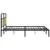 Produktbild 5 för Sängram utan madrass metall sonoma-ek 180x200 cm