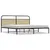 Produktbild 2 för Sängram utan madrass metall sonoma-ek 183x213 cm