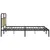 Produktbild 6 för Sängram utan madrass metall sonoma-ek 183x213 cm