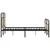Produktbild 5 för Sängram utan madrass metall sonoma-ek 140x190 cm