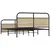 Produktbild 6 för Sängram utan madrass metall sonoma-ek 150x200 cm