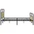 Produktbild 5 för Sängram utan madrass metall sonoma-ek 180x200 cm