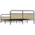 Produktbild 6 för Sängram utan madrass metall sonoma-ek 180x200 cm