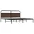 Produktbild 3 för Sängram utan madrass metall brun ek 183x213 cm