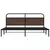 Produktbild 5 för Sängram utan madrass metall brun ek 183x213 cm