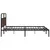 Produktbild 6 för Sängram utan madrass metall brun ek 183x213 cm