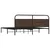 Produktbild 7 för Sängram utan madrass metall brun ek 183x213 cm