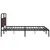 Produktbild 6 för Sängram utan madrass metall brun ek 200x200 cm