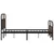 Produktbild 6 för Sängram utan madrass metall brun ek 140x200 cm