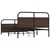 Produktbild 7 för Sängram utan madrass metall brun ek 140x200 cm