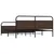 Produktbild 7 för Sängram utan madrass metall brun ek 180x200 cm