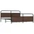 Produktbild 3 för Sängram utan madrass metall brun ek 193x203 cm