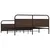 Produktbild 7 för Sängram utan madrass metall brun ek 193x203 cm