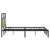 Produktbild 6 för Sängram utan madrass metall sonoma-ek 160x200 cm