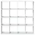 Produktbild 5 för Bokhylla vit 137,5x29x137,5 cm konstruerat trä