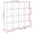 Produktbild 10 för Bokhylla brun ek 137,5x29x137,5 cm konstruerat trä