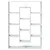 Produktbild 5 för Bokhylla vit 102x29x143 cm konstruerat trä