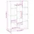 Produktbild 11 för Bokhylla vit 102x29x143 cm konstruerat trä