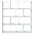 Produktbild 5 för Bokhylla vit 132x29x141,5 cm konstruerat trä