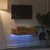 Produktbild 4 för Tv-bänk med LED-belysning åldrat trä 60x35x15,5 cm