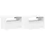 Produktbild 2 för Väggmonterade sängbord 2 st vit 45x26x28,5 cm