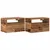 Produktbild 2 för Väggmonterade sängbord 2 st åldrat trä 45x26x28,5 cm