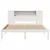Produktbild 4 för Säng med bokhylla utan madrass vit 120x190 cm massiv furu