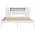 Produktbild 4 för Säng med bokhylla utan madrass vit 135x190cm massiv furu