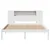 Produktbild 4 för Säng med bokhylla utan madrass vit 140x190cm massiv furu
