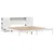 Produktbild 3 för Säng med bokhylla utan madrass vit 180x200cm massiv furu