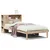 Produktbild 2 för Säng med bokhylla utan madrass 75x190cm massiv furu