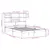 Produktbild 12 för Säng med bokhylla utan madrass vit 135x190cm massiv furu
