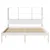 Produktbild 4 för Säng med bokhylla utan madrass vit 135x190cm massiv furu