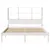 Produktbild 4 för Säng med bokhylla utan madrass vit 140x190cm massiv furu