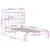 Produktbild 11 för Säng med bokhylla utan madrass vit 90x190cm massiv furu