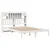 Produktbild 3 för Säng med bokhylla utan madrass vit 140x190cm massiv furu