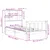 Produktbild 11 för Säng med bokhylla utan madrass 90x200cm massiv furu