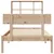 Produktbild 4 för Säng med bokhylla utan madrass 90x190cm massiv furu