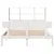 Produktbild 4 för Säng med bokhylla utan madrass vit 140x190cm massiv furu