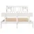 Produktbild 4 för Säng med bokhylla utan madrass vit 140x190cm massiv furu