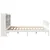 Produktbild 7 för Säng med bokhylla utan madrass vit 180x200cm massiv furu