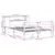 Produktbild 11 för Säng med bokhylla utan madrass vaxbrun 150x200cm massiv furu