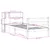 Produktbild 11 för Säng med bokhylla utan madrass 75x190cm massiv furu