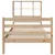Produktbild 4 för Säng med bokhylla utan madrass 75x190cm massiv furu