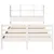 Produktbild 4 för Säng med bokhylla utan madrass vit 135x190cm massiv furu