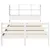 Produktbild 4 för Säng med bokhylla utan madrass vit 140x190cm massiv furu