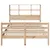 Produktbild 4 för Säng med bokhylla utan madrass 120x200 cm massiv furu