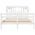 Produktbild 4 för Säng med bokhylla utan madrass vit 140x190cm massiv furu