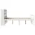 Produktbild 5 för Säng med bokhylla utan madrass vit 140x190cm massiv furu